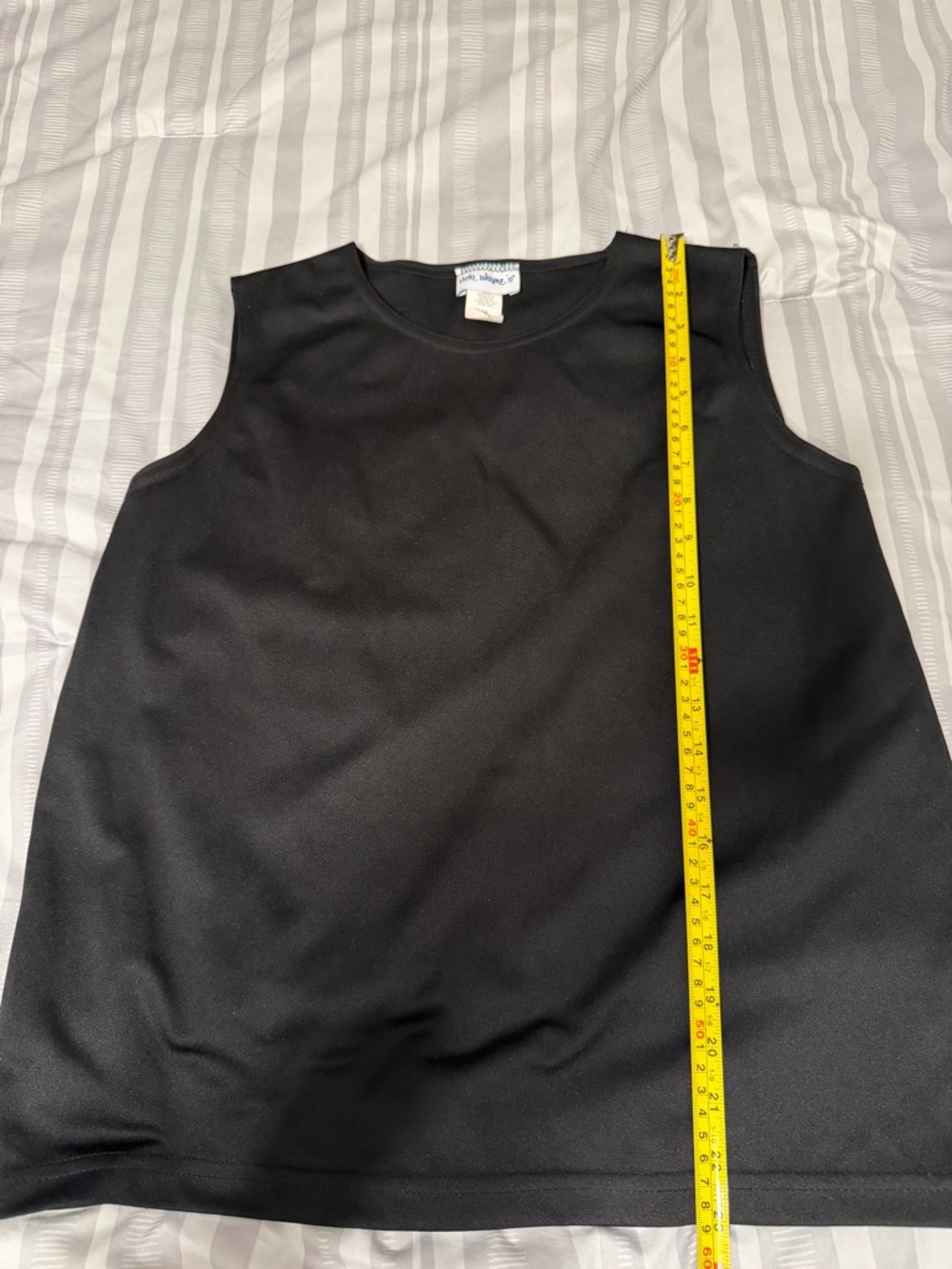 Black Sleeveless Shell Top - St. John's Bay